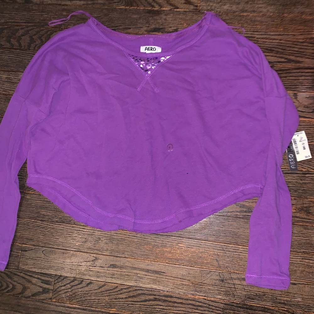 Aero Purple cropped sweater